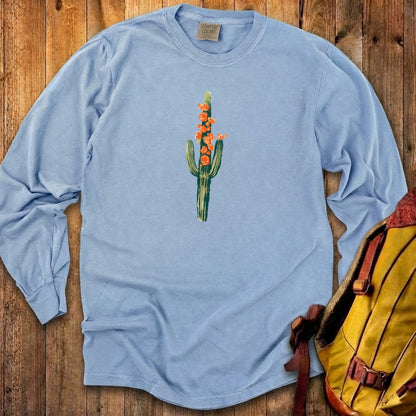 Painted Cactus in Bloom Cotton Long Sleeve