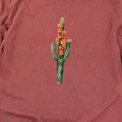 Painted Cactus in Bloom Cotton Long Sleeve