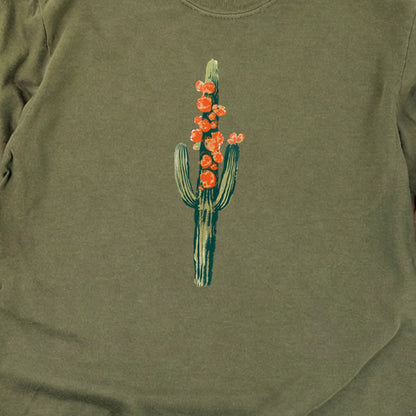 Painted Cactus in Bloom Cotton Long Sleeve