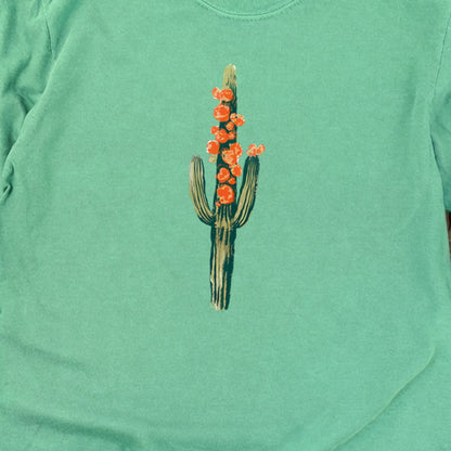 Painted Cactus in Bloom Cotton Long Sleeve