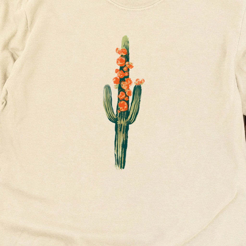 Painted Cactus in Bloom Cotton Long Sleeve
