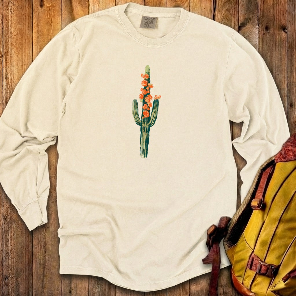 Painted Cactus in Bloom Cotton Long Sleeve