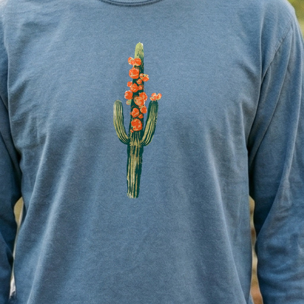 Painted Cactus in Bloom Cotton Long Sleeve