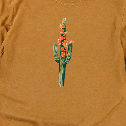 Painted Cactus in Bloom Cotton Long Sleeve