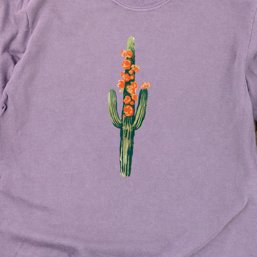 Painted Cactus in Bloom Cotton Long Sleeve