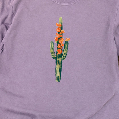 Painted Cactus in Bloom Cotton Long Sleeve