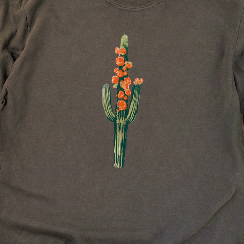 Painted Cactus in Bloom Cotton Long Sleeve