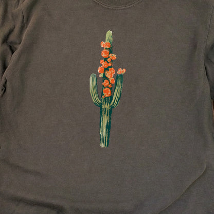 Painted Cactus in Bloom Cotton Long Sleeve