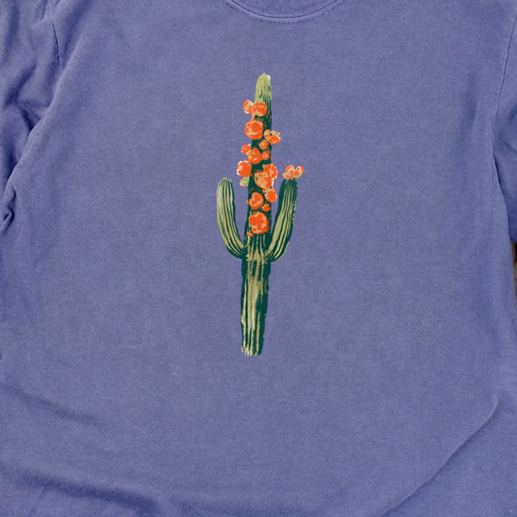 Painted Cactus in Bloom Cotton Long Sleeve