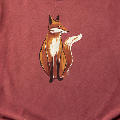 Painted Fox Cotton T-Shirt