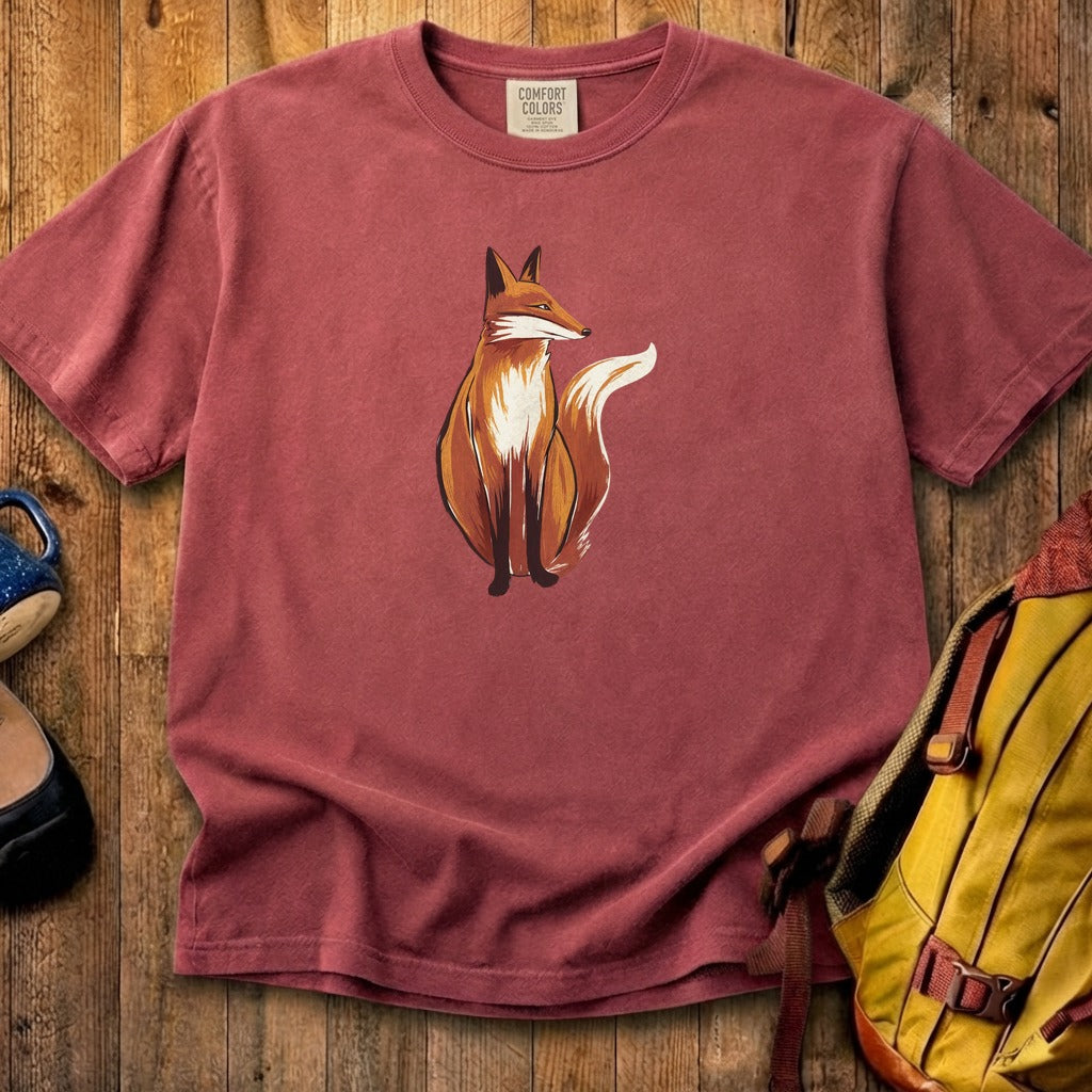 Painted Fox Cotton T-Shirt