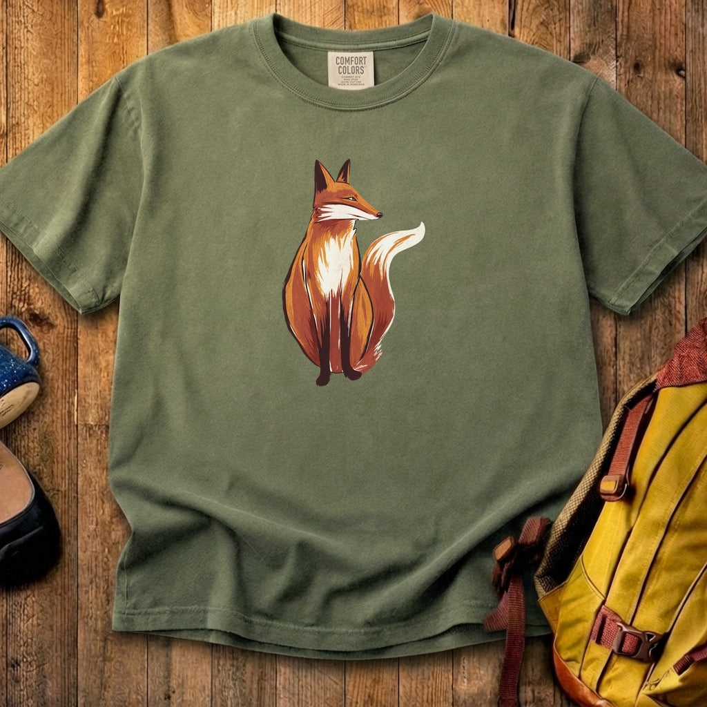 Painted Fox Cotton T-Shirt