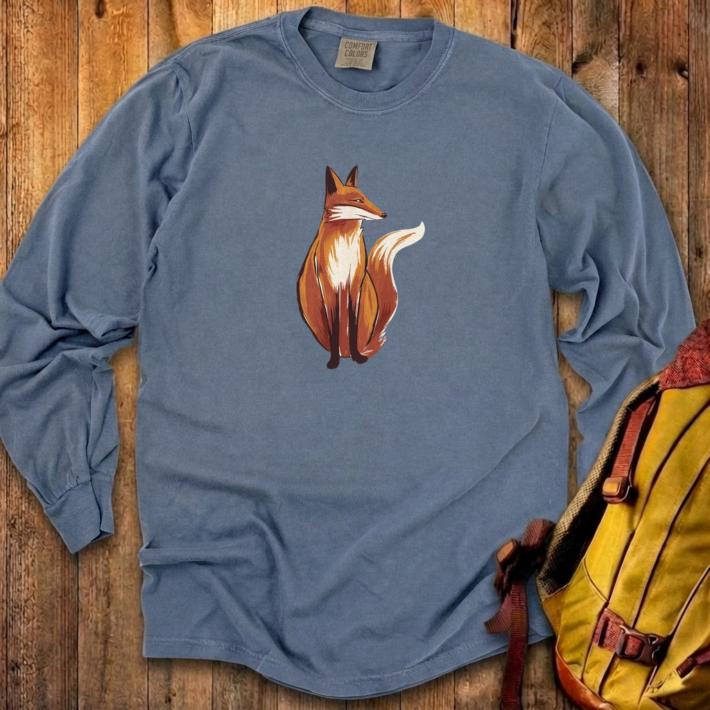 Painted Fox Cotton Long Sleeve