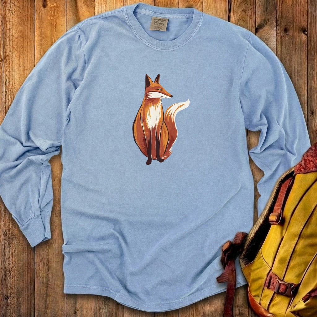 Painted Fox Cotton Long Sleeve