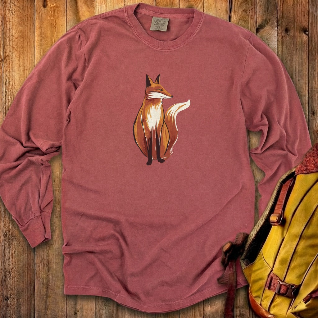Painted Fox Cotton Long Sleeve