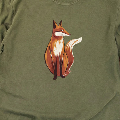 Painted Fox Cotton Long Sleeve