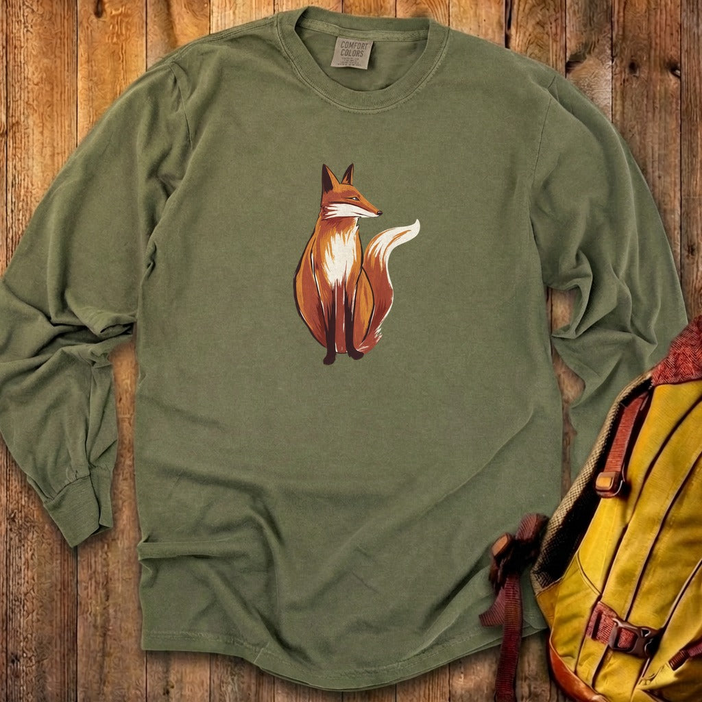 Painted Fox Cotton Long Sleeve