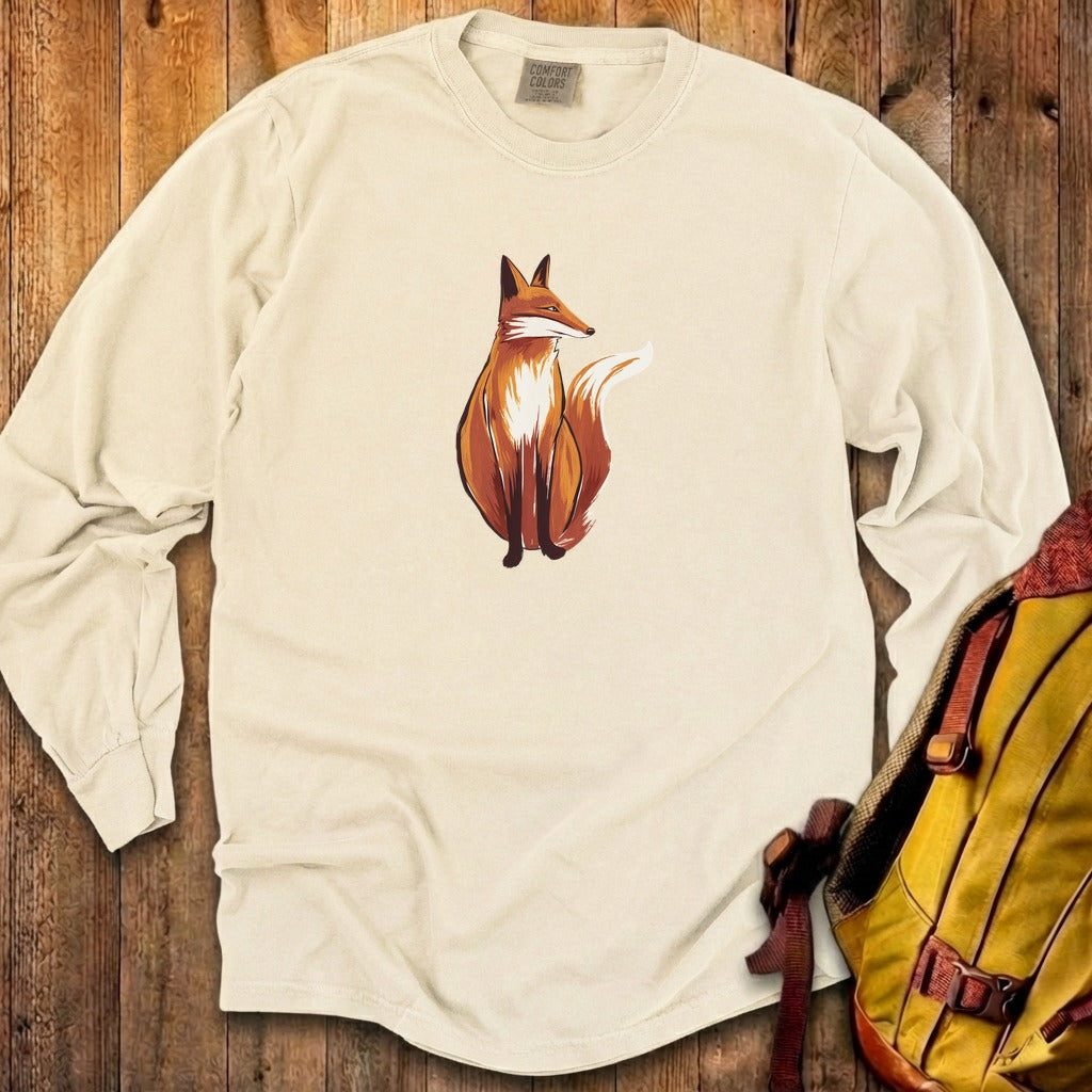 Painted Fox Cotton Long Sleeve