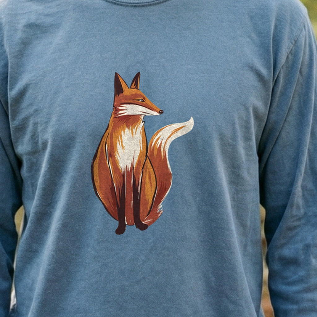 Painted Fox Cotton Long Sleeve