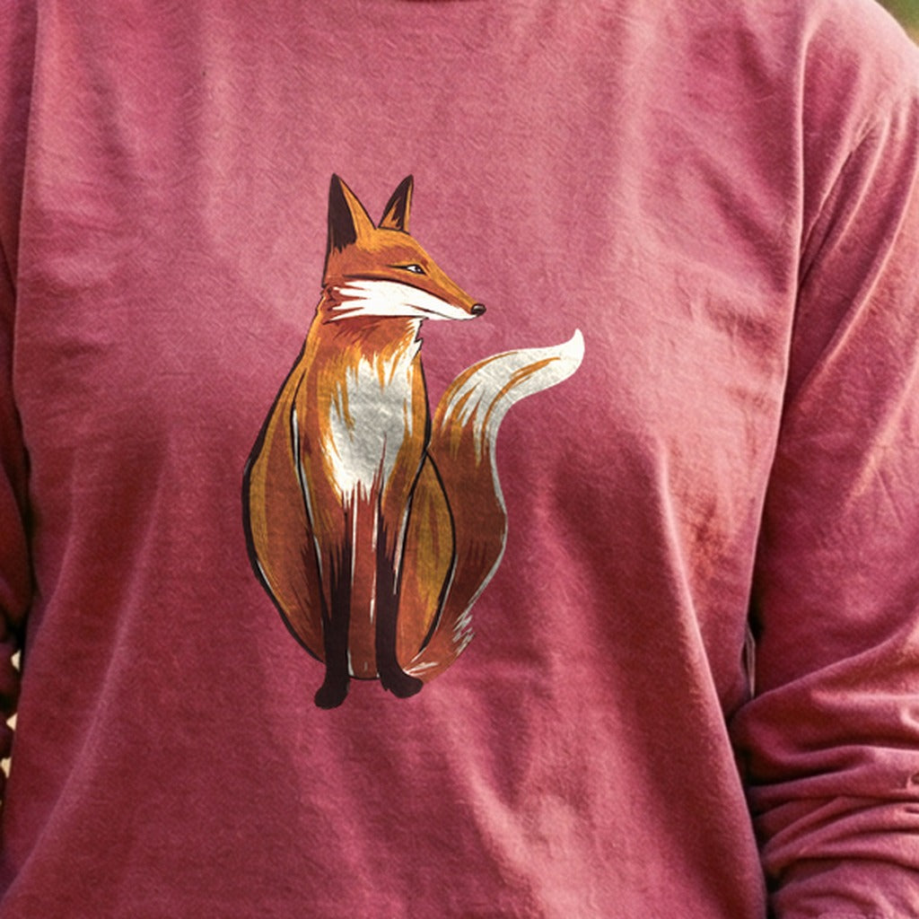 Painted Fox Cotton Long Sleeve