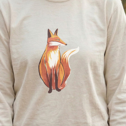 Painted Fox Cotton Long Sleeve