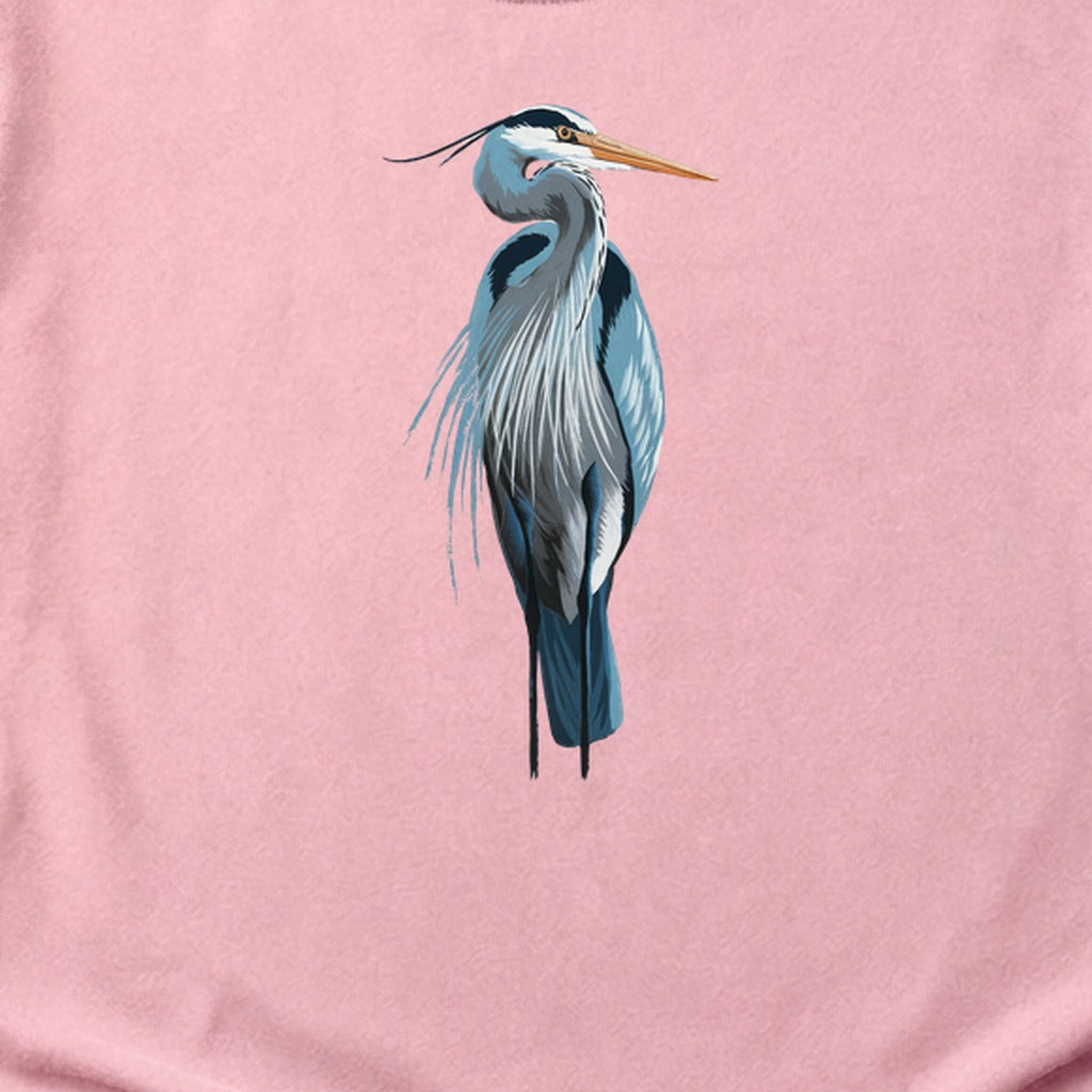 Painted Great Blue Heron Cotton T-Shirt