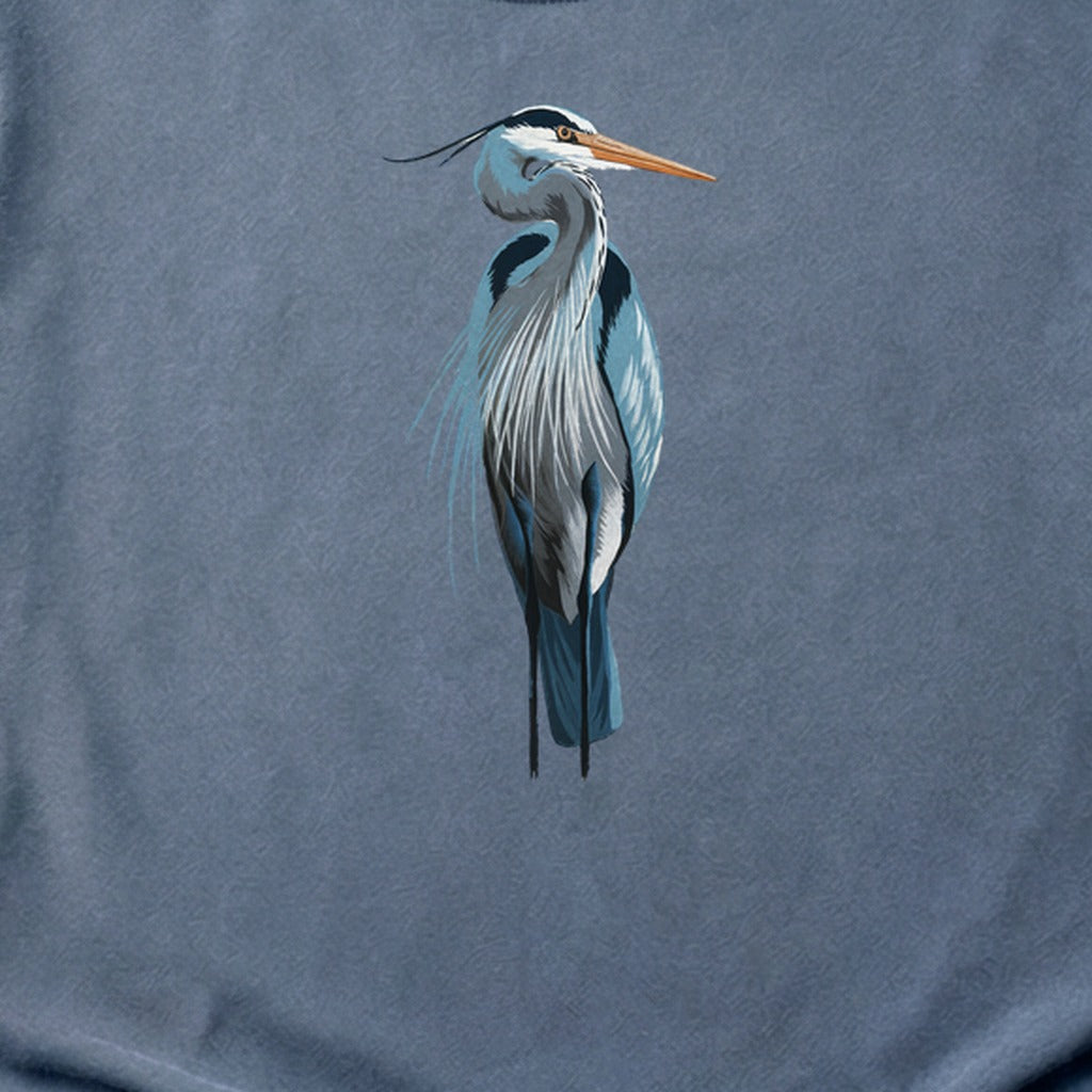 Painted Great Blue Heron Cotton T-Shirt
