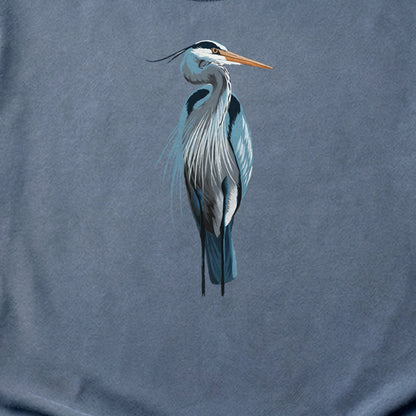 Painted Great Blue Heron Cotton T-Shirt