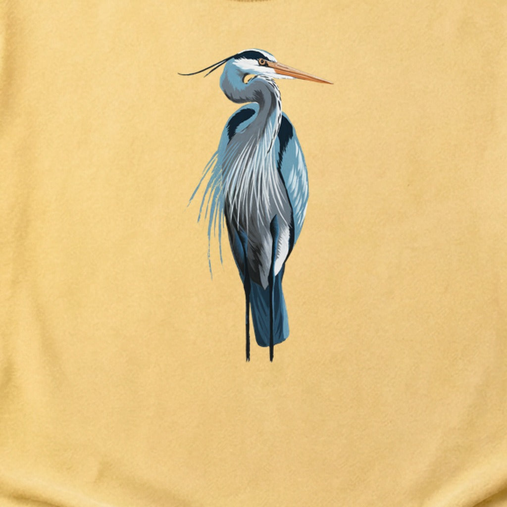 Painted Great Blue Heron Cotton T-Shirt