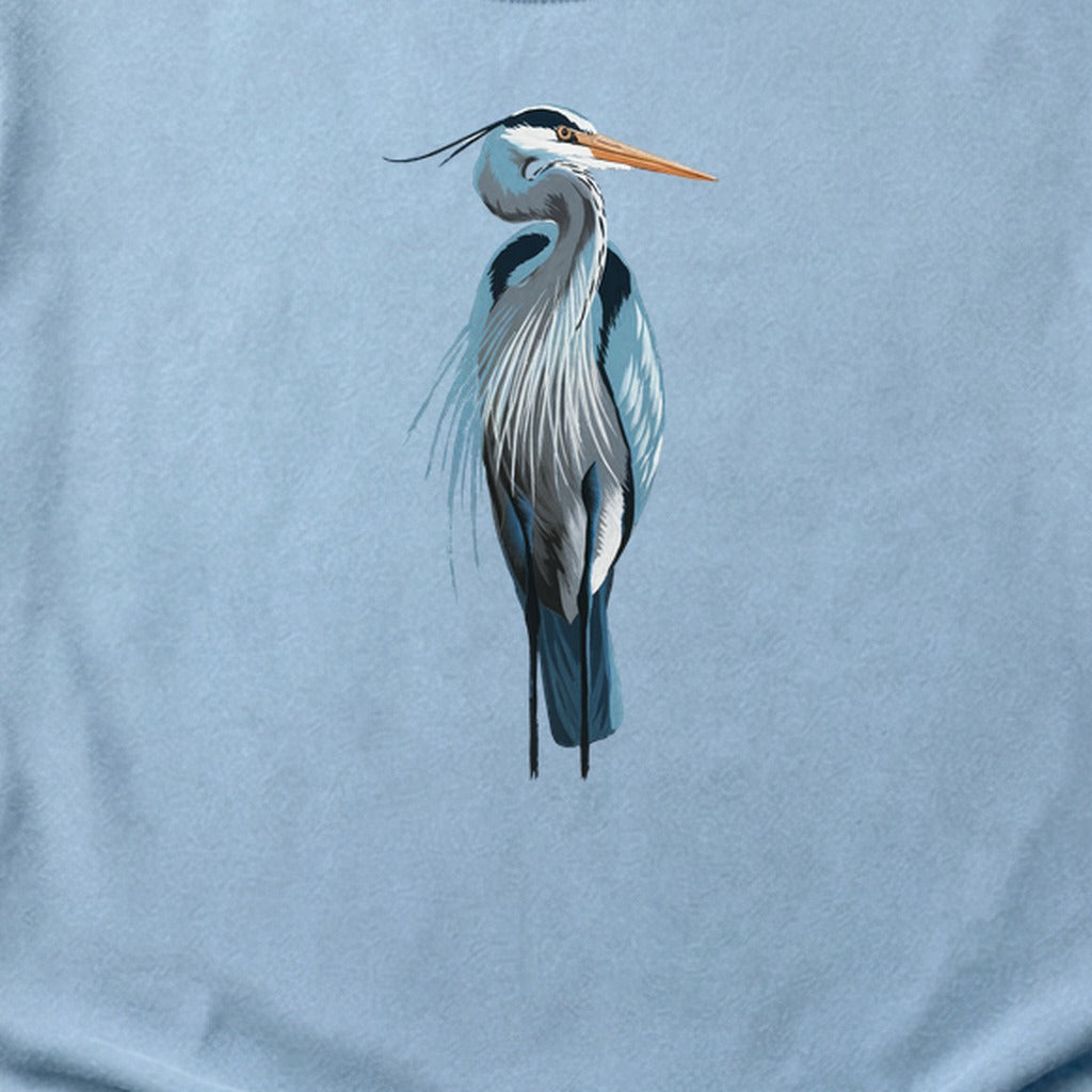 Painted Great Blue Heron Cotton T-Shirt
