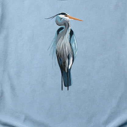 Painted Great Blue Heron Cotton T-Shirt