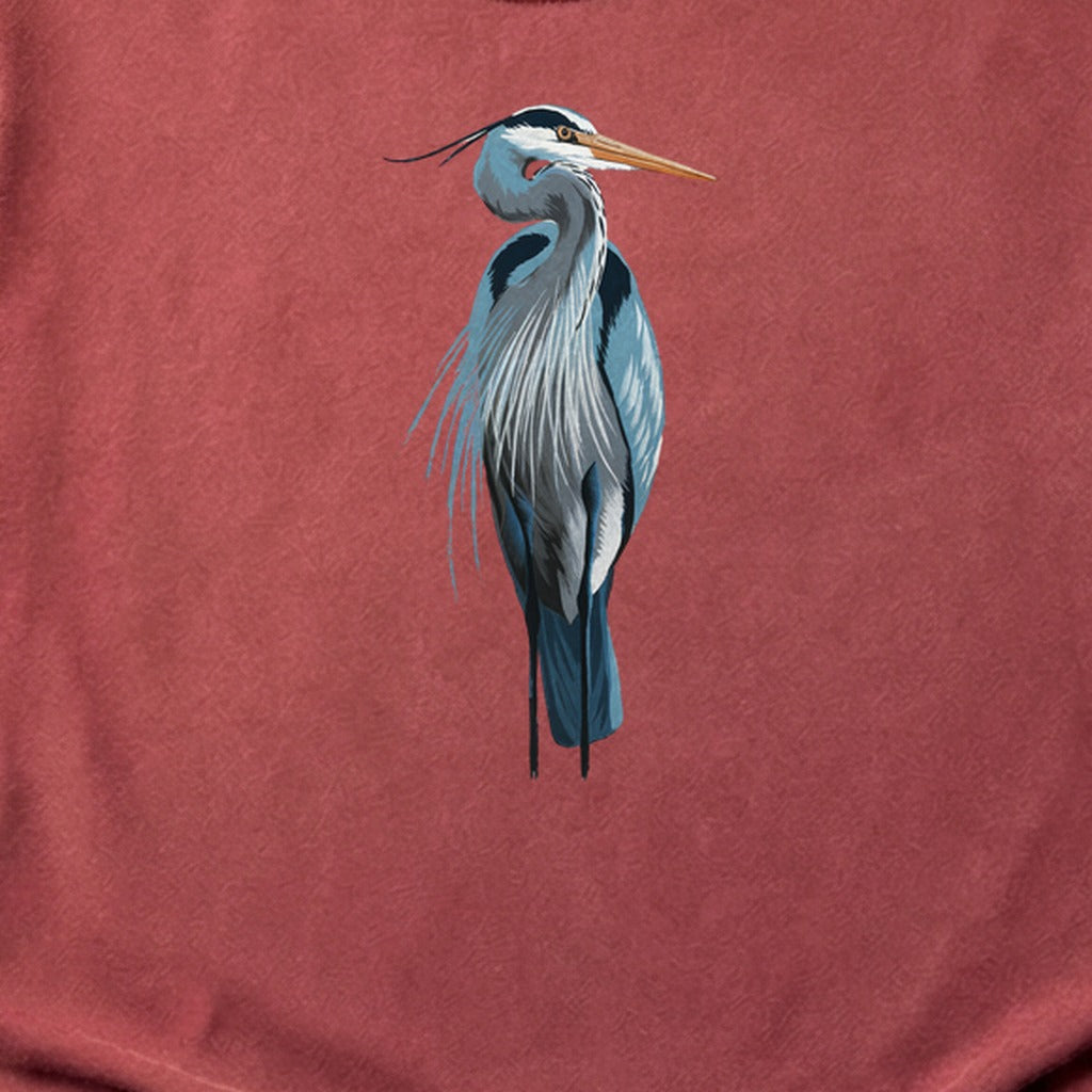 Painted Great Blue Heron Cotton T-Shirt