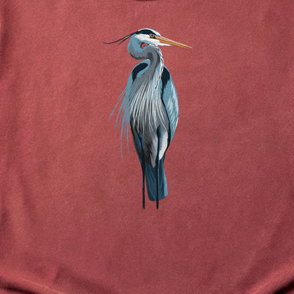 Painted Great Blue Heron Cotton T-Shirt