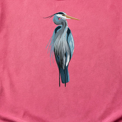 Painted Great Blue Heron Cotton T-Shirt