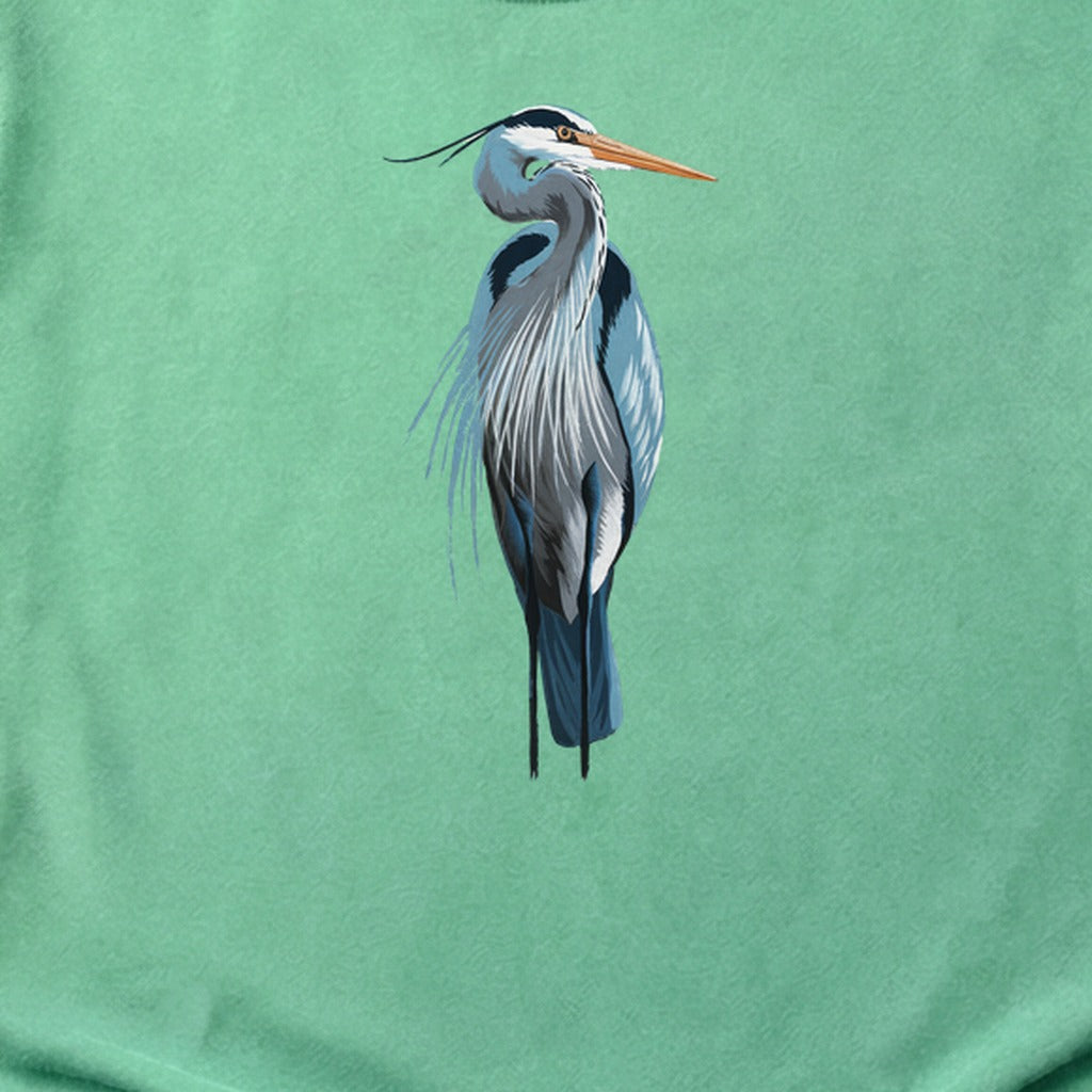 Painted Great Blue Heron Cotton T-Shirt