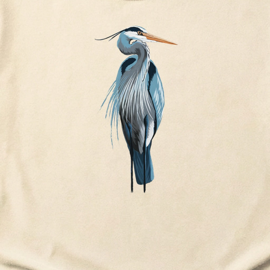 Painted Great Blue Heron Cotton T-Shirt