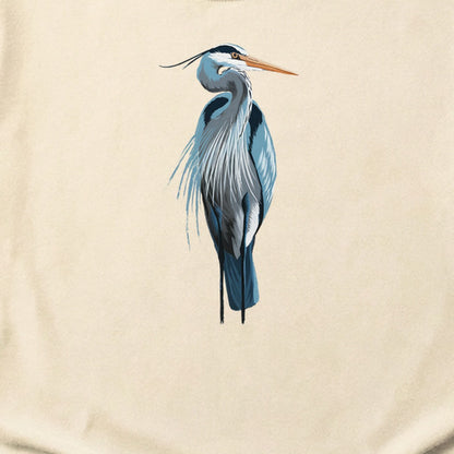 Painted Great Blue Heron Cotton T-Shirt