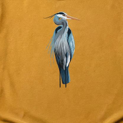 Painted Great Blue Heron Cotton T-Shirt