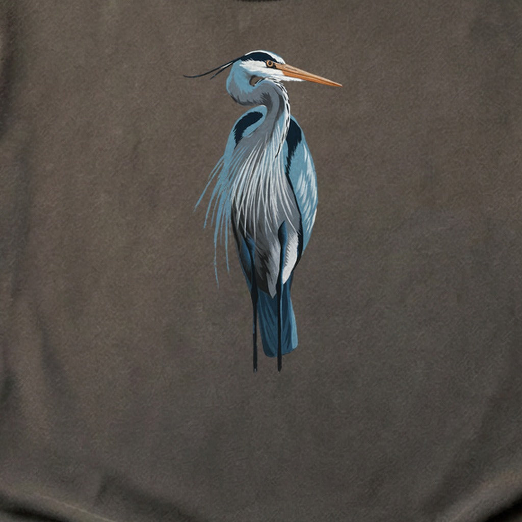 Painted Great Blue Heron Cotton T-Shirt