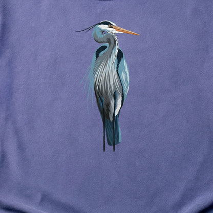 Painted Great Blue Heron Cotton T-Shirt