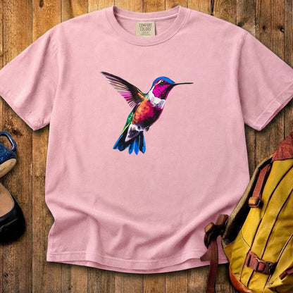 Painted Hummingbird Cotton T-Shirt