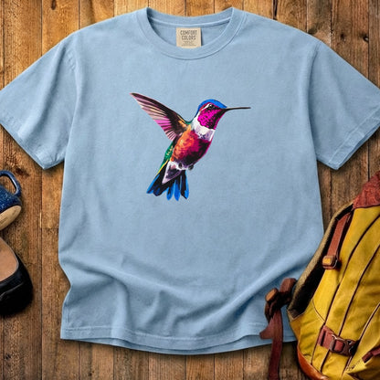 Painted Hummingbird Cotton T-Shirt