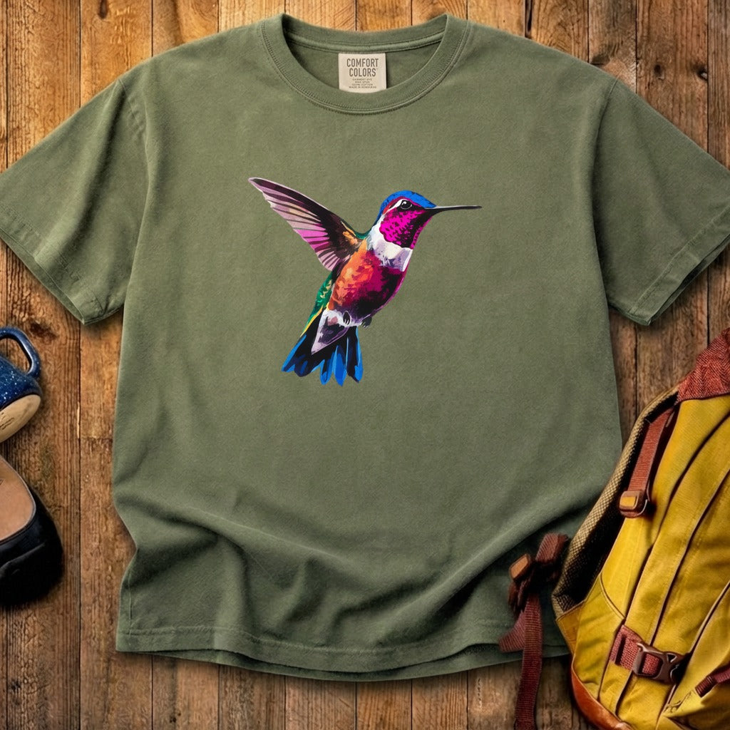 Painted Hummingbird Cotton T-Shirt