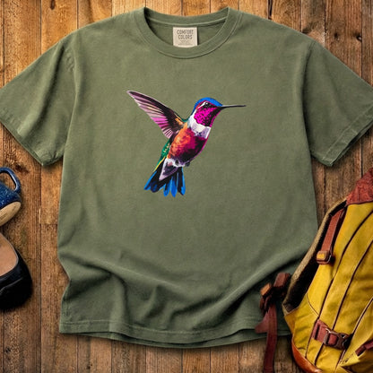 Painted Hummingbird Cotton T-Shirt