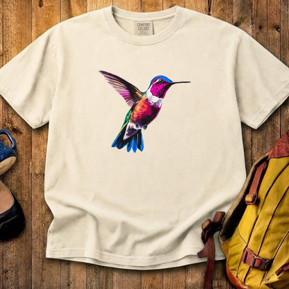 Painted Hummingbird Cotton T-Shirt