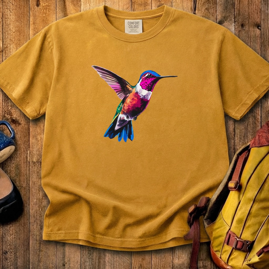 Painted Hummingbird Cotton T-Shirt