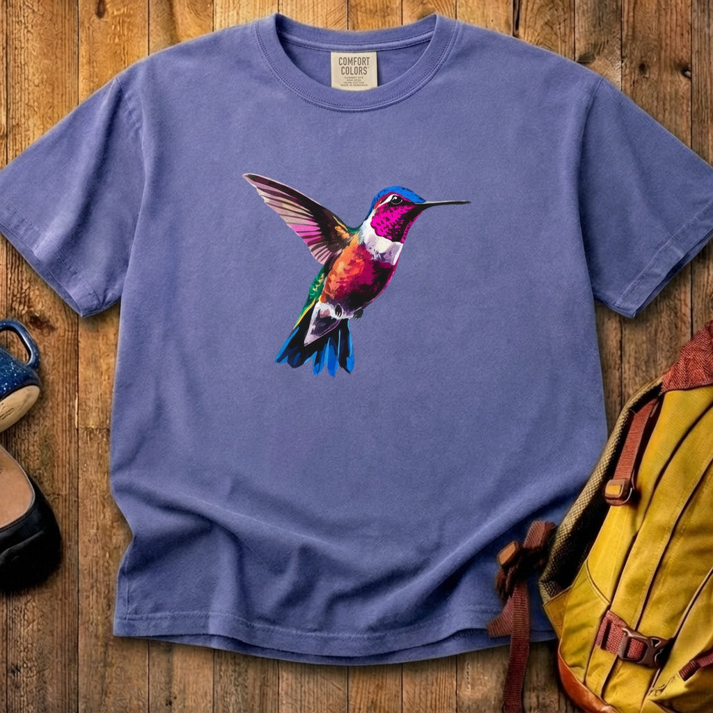 Painted Hummingbird Cotton T-Shirt