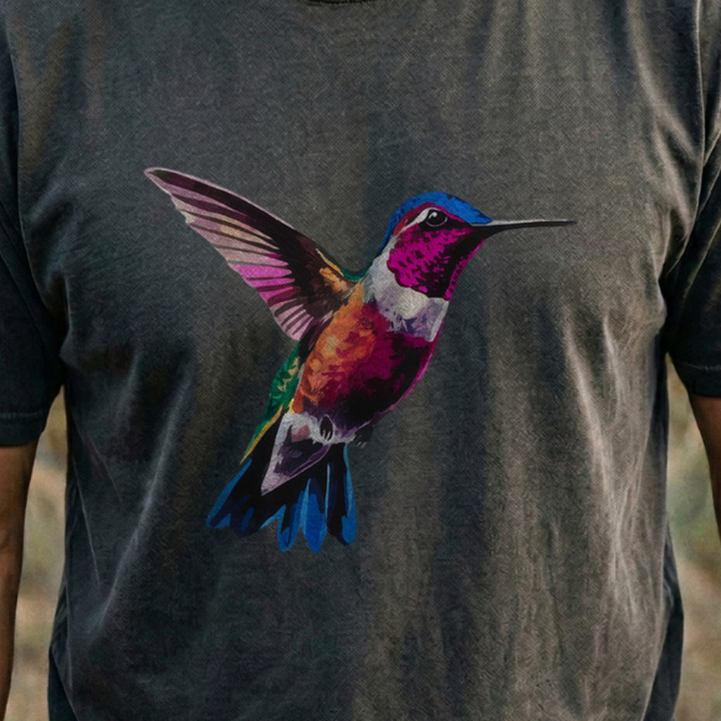 Painted Hummingbird Cotton T-Shirt