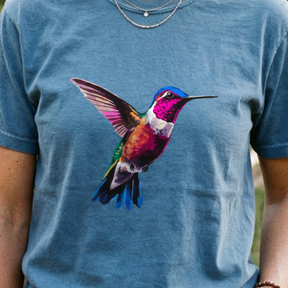Painted Hummingbird Cotton T-Shirt