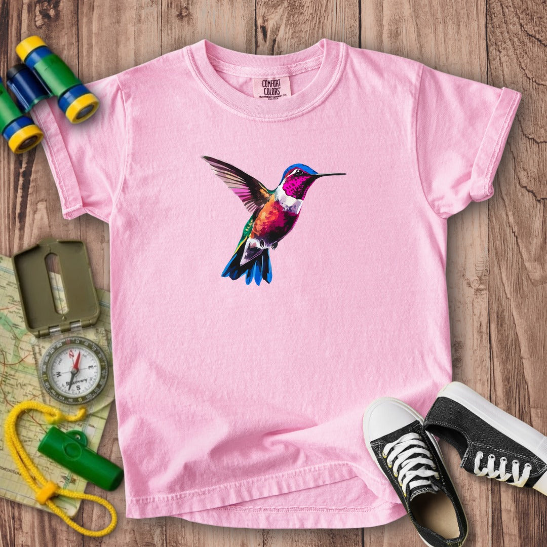 Painted Hummingbird Kids Cotton T-Shirt